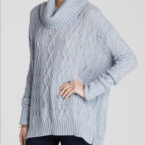 Free People blue turtleneck sweater